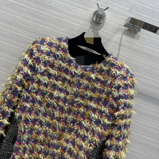 Chaqueta Tejida Patchwork con Patrón de Fragancias - Image 14