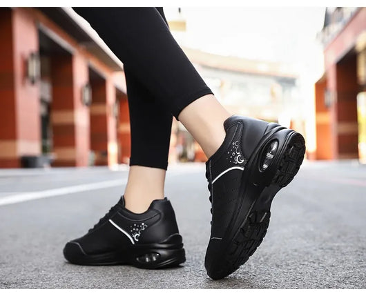 Zapatillas Deportivas para Mujer de Cuero con Suela Gruesa y Transpirabilidad - Image 23