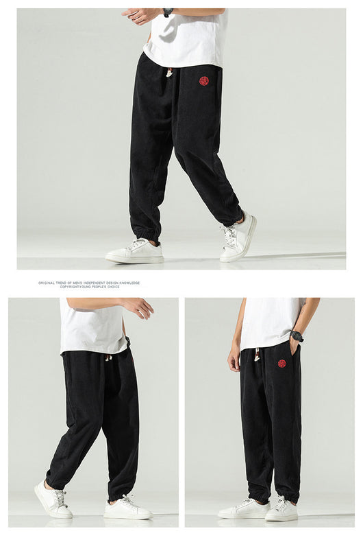 Pantalones Harem Hombre Primavera Verano con Bordado Chino - Image 15