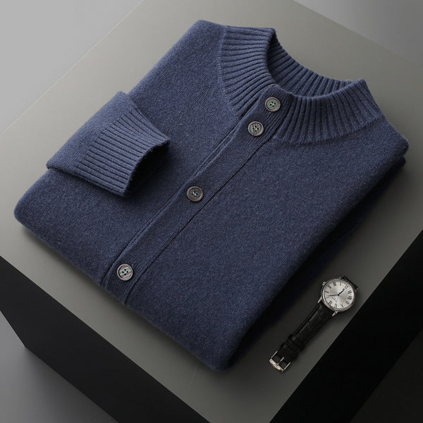 Suéter Cuello Alto Corto Tejido Grueso para Hombre
