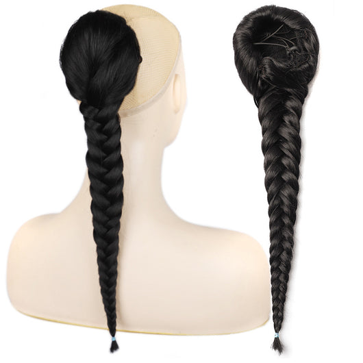 Peluca Trenza Sintética Cola de Caballo Estilo Fishtail para Mujer - Image 42