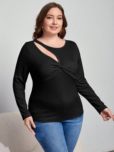 Blusa Ajustada de Manga Larga con Diseño Calado Elegante - Image 8