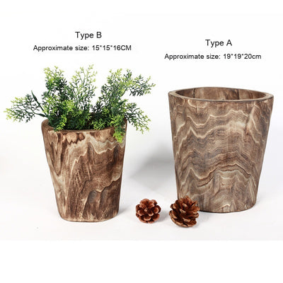Maceta de Madera Artesanal - Jarrón Decorativo Rústico - Image 11