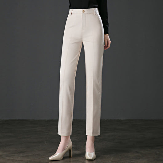 Pantalones Rectos Holgados Cintura Alta Elásticos para Otoño - Image 5