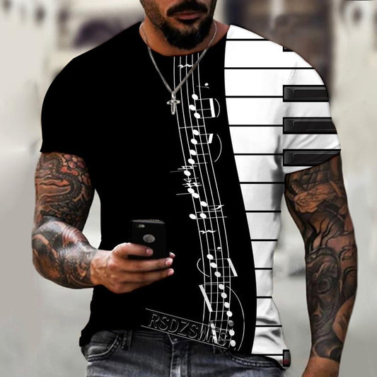 Camiseta Casual Hombre Mesh sin Cuello Manga Corta