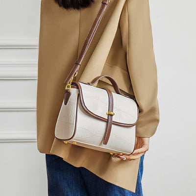 Bolso Mensajero de Cuero Genuino con Correa Cruzada - Image 4