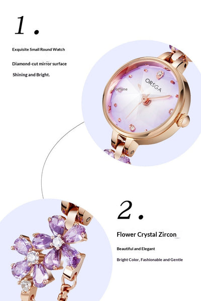 Reloj Pulsera para Mujer con Diamantes Incrustados - Image 12