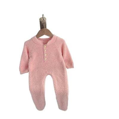 Pijama Enterizo Bebé Invierno Peluche Oso con Pies - Image 5