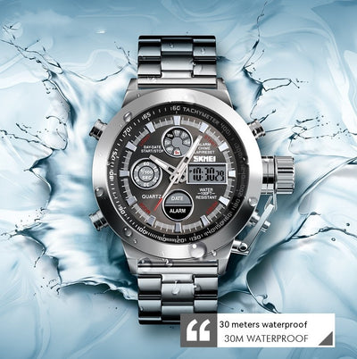 Reloj Deportivo Skmei para Hombre - Acero Inoxidable Resistente al Agua - Image 3