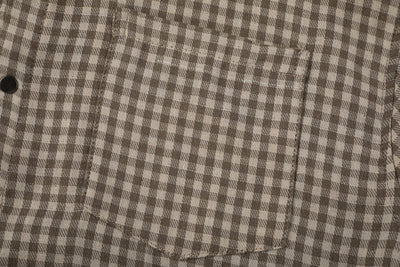 Camisa Corta de Hombre con Diseño Patchwork Cuadros y Graffiti Reversible - Image 14