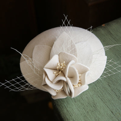 Sombrero de Copa Elegante con Red de Tul para Mujer - Image 4