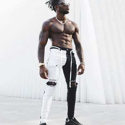 Pantalones Casuales para Hombre con Detalles Rotos - Image 8