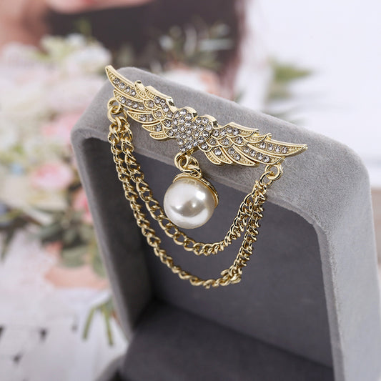 Broche Corazón Diamante Doble Cadena - Diseño Kawaii Japonés - Image 2