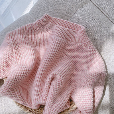 Suéter Infantil de Colores Sólidos - Diseño Holgado y Cómodo para Niños - Image 20
