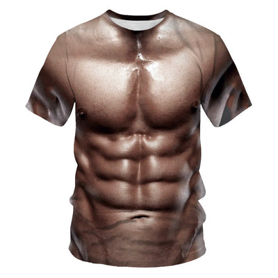 Camiseta Músculo Ajustada de Tendencia Europea y Americana - Image 10