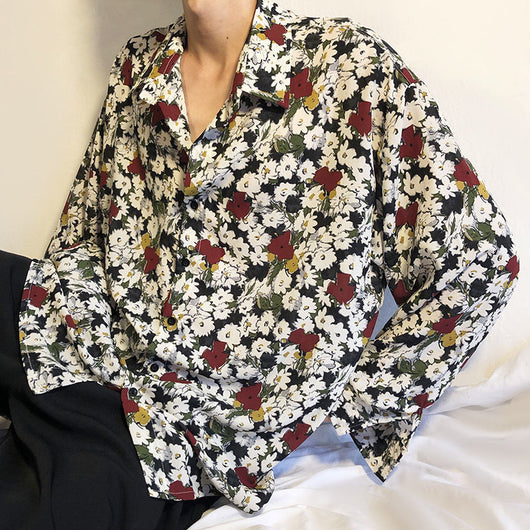 Camisa Vintage Floral Estilo Hong Kong para Hombre - Image 23