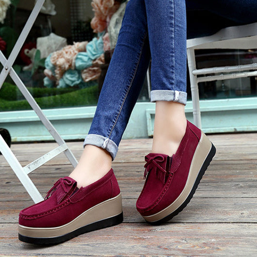Zapatos Casuales para Mujer con Diseño de Moño y Plataforma Gruesa - Image 16