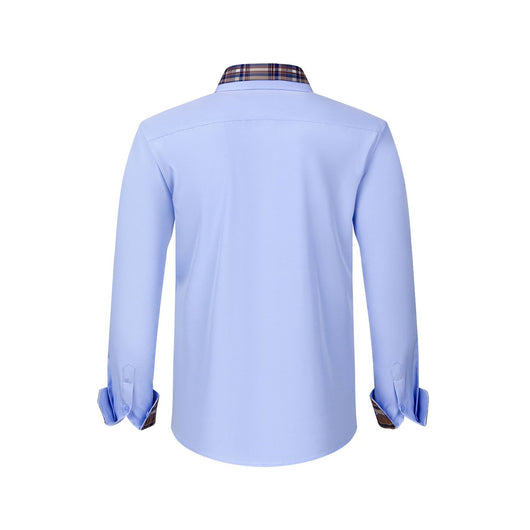 Camisa Manga Larga Hombre con Cuello Floral Patchwork - Image 35