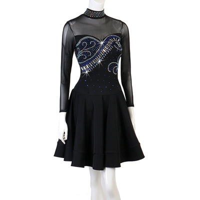 Vestido de Danza Latina Marinero Manga Larga para Presentaciones - Image 3