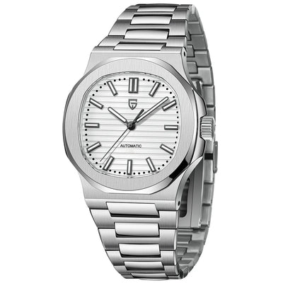 Reloj Automático de Acero Inoxidable Resistente al Agua - Diseño Barril - Image 3