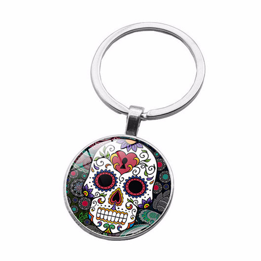 Dije Calavera de Azúcar - Llavero Metal con Gema de Tiempo - Image 16