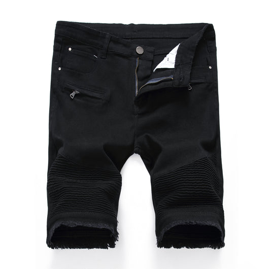 Shorts Denim Slim Stretch con Cierre
