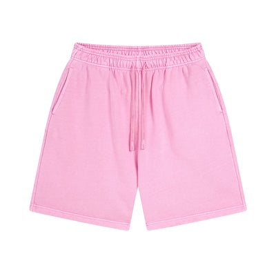 Shorts Deportivos de Algodón Puro Teñidos con Patrón Vintage Lavado - Image 5