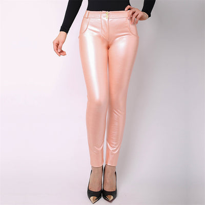 Pantalones de Yoga y Fitness en Terciopelo con Detalles de Cuero para Mujer Talla Plus - Image 20