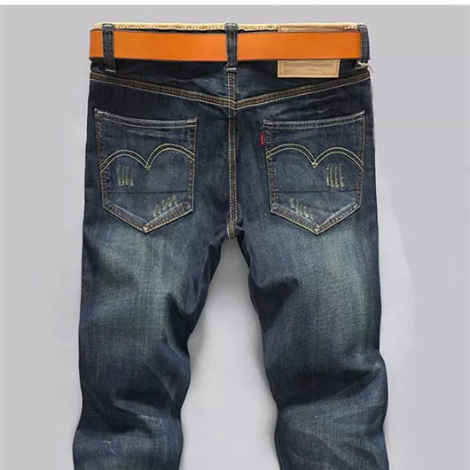 Pantalones Retro Clásicos de Corte Recto para Hombre - Image 9