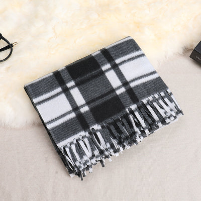 Bufanda Reversible de Cuadros Clásica para Otoño e Invierno - Unisex con Terciopelo Suave - Image 10