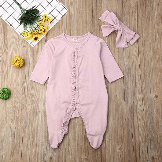Mameluco Infantil con Volantes - Conjunto Elegante para Niños