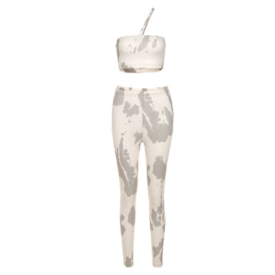 Pantalón Casual Estampado Cintura Alta con Bolsillos y Efecto Realce - Image 11