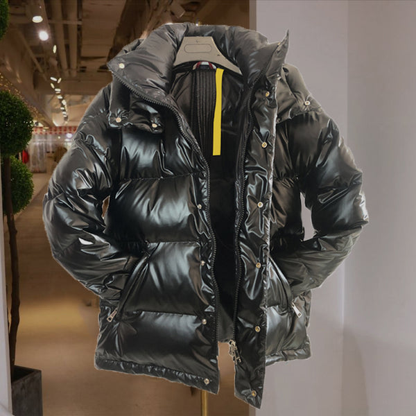 Chaqueta Acolchada Brillante para Parejas - Corta y Versátil