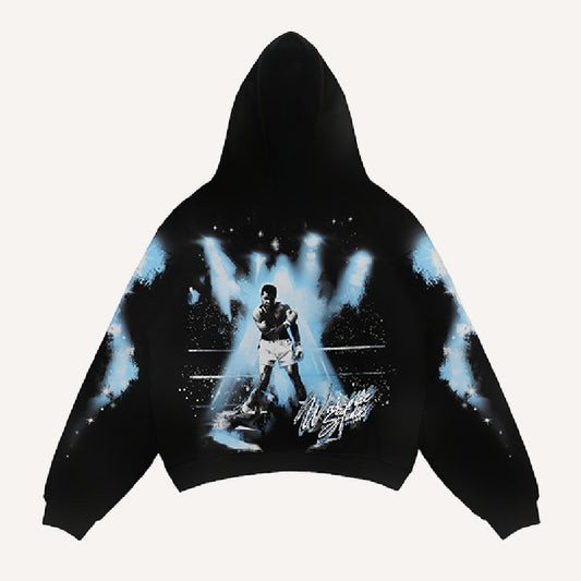 Sudadera Estampada Casual con Capucha para Hombre