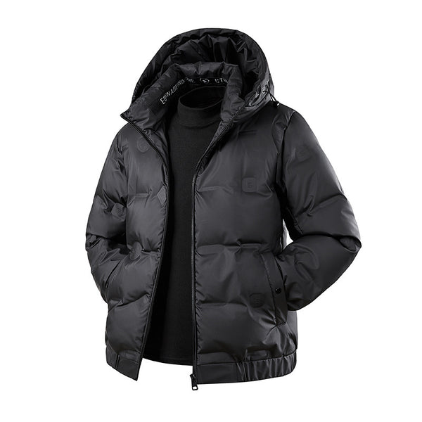 Abrigo Impermeable con Capucha para Hombre - Chaqueta de Plumón Invierno - Image 6