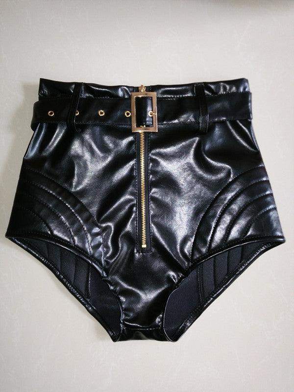 Shorts Talle Alto Fluorescente Ajustados para Mujer - Image 3