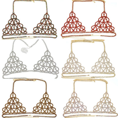 Bikini Sexy con Cadena de Cuerpo y Cristales en Forma de Corazón - Image 20