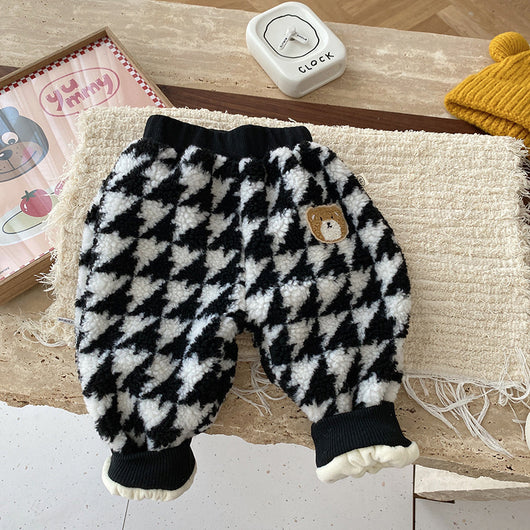 Pantalones de Niña Gruesos con Forro de Lana Cordero para Otoño e Invierno - Image 11