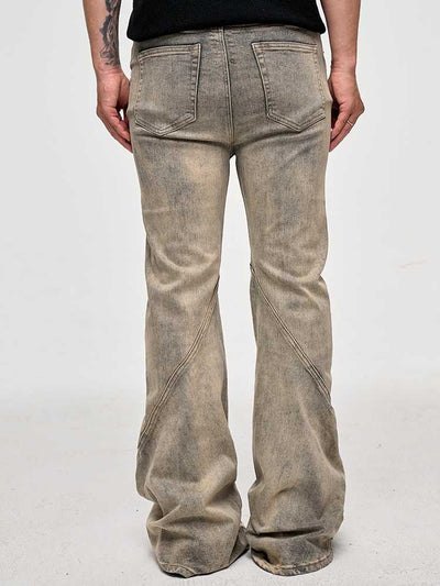 Jeans Desgastados con Efecto Teñido y Costuras Mezcladas - Image 11