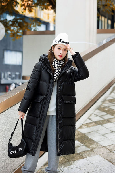 Abrigo Largo de Invierno Estilo Coreano para Mujer - Image 8