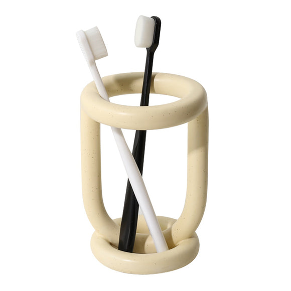 Repisa Cerámica Decorativa para Cepillos de Dientes
