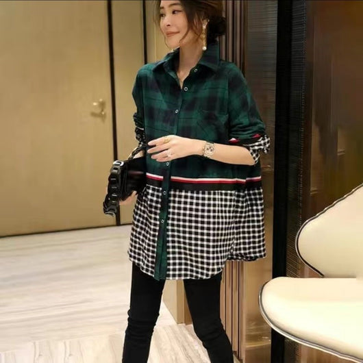 Camisa Cuadros Mujer Efecto Dos Piezas Estilo Western - Image 9