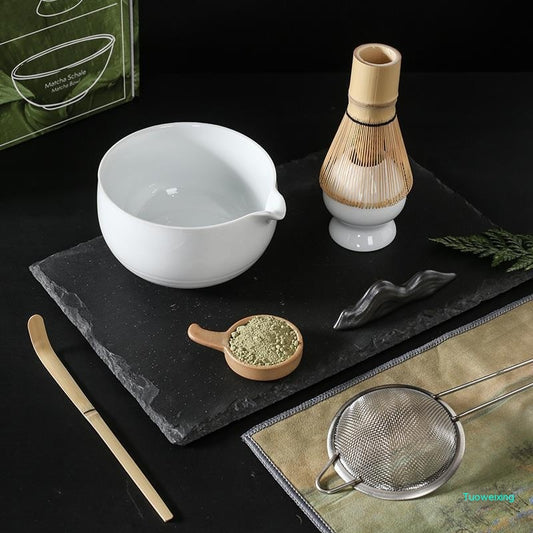 Set Completo de Matcha Japonés con Tazones de Cerámica Vertible