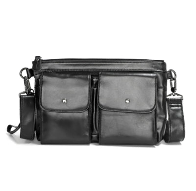 Bolsa Crossbody de Cuero Genuino para Hombre, Bandolera Casual - Image 8