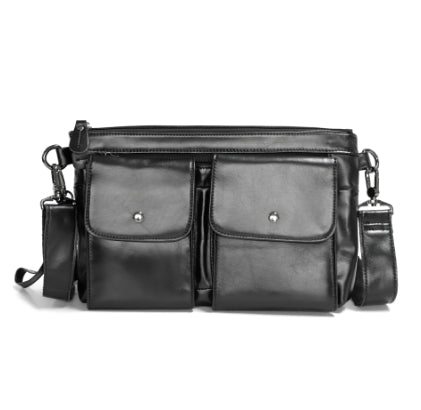 Bolsa Crossbody de Cuero Genuino para Hombre, Bandolera Casual - Image 8