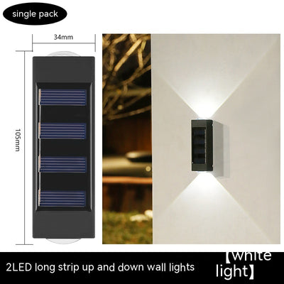 Lámpara Solar Doble de Pared para Exterior - Iluminación Impermeable para Jardín - Image 3