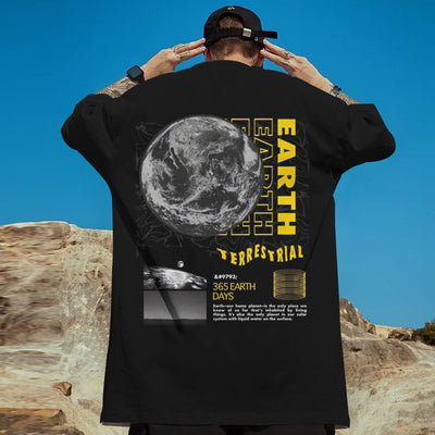 Playera Hombre Estampado 3D Planetas Celestiales
