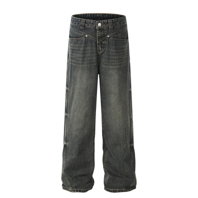 Pantalones Hombre Efecto Desgastado Corte Recto Suelto - Image 7