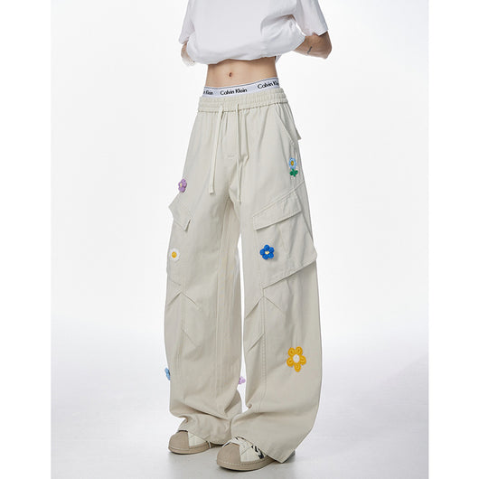 Pantalones de Trabajo Retro Multi-bolsillos Corte Recto Unisex - Image 6