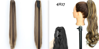 Peluca de Fibra Sintética con Clip Tipo Garra - Cabello Liso y Voluminoso - Image 27